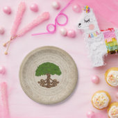 ケルトのオークの命の木 – Yggdrasil ペーパープレート (パーティー)