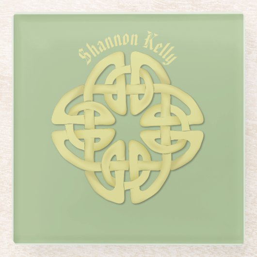 ケルトのオールオーバープリント ガラスコースター (正面)