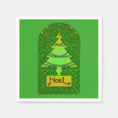 ケルトのクリスマスツリー紙ナプキン スタンダードカクテルナプキン (正面)