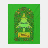 ケルトのクリスマスツリー フリースブランケット (正面)