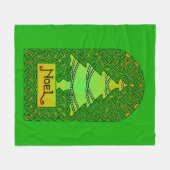 ケルトのクリスマスツリー フリースブランケット (正面(横))