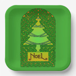 ケルトのクリスマスツリー ペーパープレート