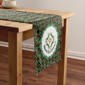 ケルトのクリスマスホリーリースパターン ショートテーブルランナー (インサイチュ)