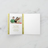 ケルトのクロス信仰ホープ愛金ゴールドホワイトクリスマス シーズンカード (内部)