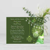 ケルトのクローバー緑と白アイリッシュ結婚ズ 招待状 (スタンド正面)