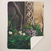 ケルトのグリーンマンフクロウ シェルパブランケット (正面)