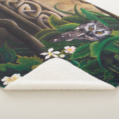 ケルトのグリーンマンフクロウ シェルパブランケット (3/4)