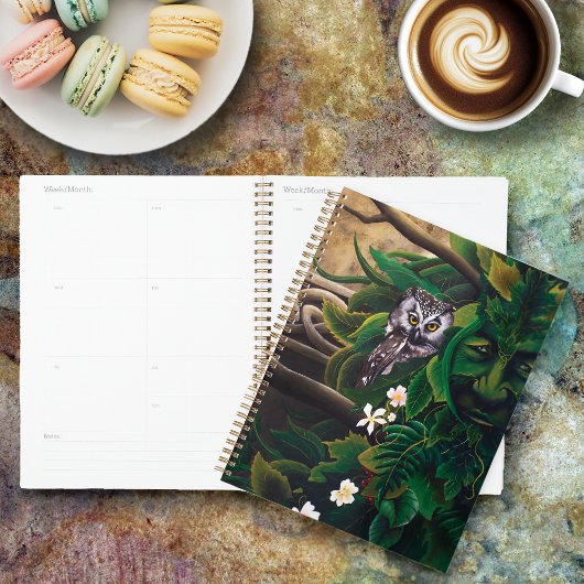 ケルトのグリーンマンフクロウ プランナー手帳