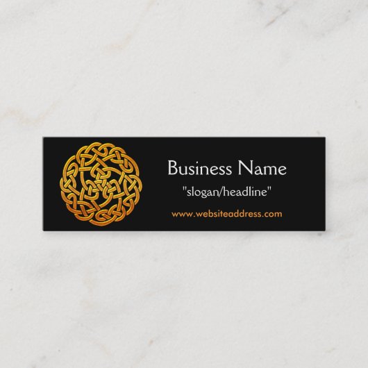 ケルトのゴールデンD1bアイリッシュケルトのプロファイルカード スキニー名刺 (正面)