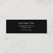 ケルトのゴールデンD1bアイリッシュケルトのプロファイルカード スキニー名刺 (裏面)