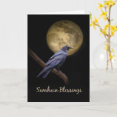 ケルトのサムハイン祝福 - ラヴェンまたはクロウ カード (黄色い花)