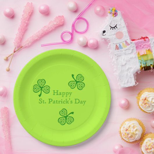 ケルトのシャムロックハッピーセントパトリックの日 ペーパープレート (パーティー)