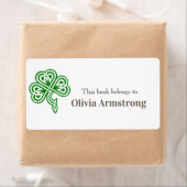 ケルトのシャムロパーソナライズされたックの本は ラベル (インサイチュ)