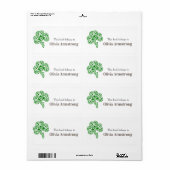 ケルトのシャムロパーソナライズされたックの本は ラベル (フルシート)