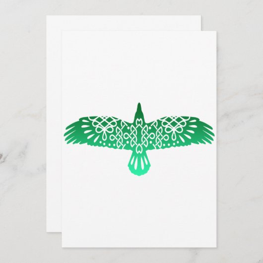 ケルトのシンボルレイヴンギフトアイディア セーブザデート (正面/裏面)