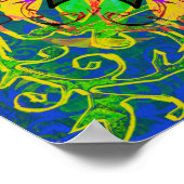 ケルトのステンドグラスボヘミアントライバルマンダラータイル ポスター (角)