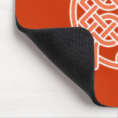 ケルトのセーラーの結び目、マンダリンオレンジと白M マウスパッド (コーナー)