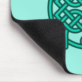 ケルトのセーラーズノット、ターコイズ、アクアとティール(緑がかった色)モ マウスパッド (コーナー)