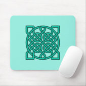 ケルトのセーラーズノット、ターコイズ、アクアとティール（緑がかった色）モ マウスパッド (マウス)