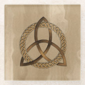 ケルトのトリケートトラトリニティノットガラスコースター ガラスコースター (正面)