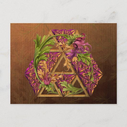 ケルトのトリスケル装飾品 ポストカード (正面)