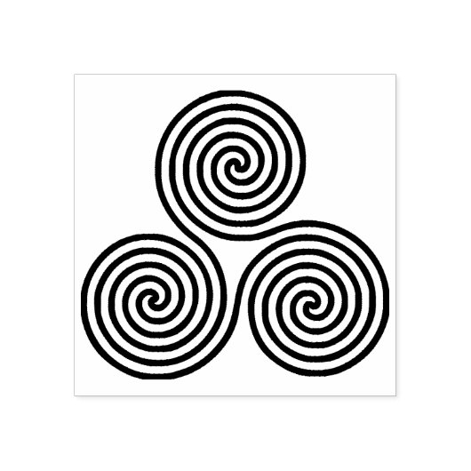 ケルトのトリプルらせん状のアウトライン+アイディア ラバースタンプ (インプリント)