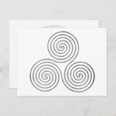 ケルトのトリプルスパイラル – OneLineアンティーク銀 ポストカード (正面/裏面)
