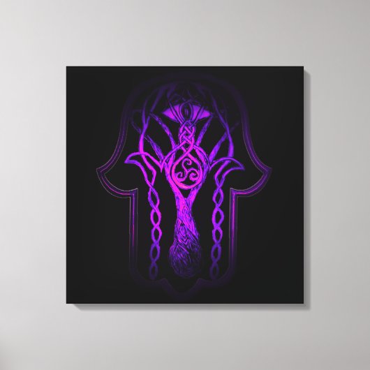 ケルトのハンザハンド（紫） キャンバスプリント (正面)