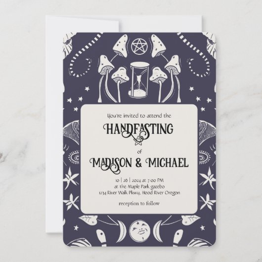 ケルトのハンドフェスティングセレモニー魔法結婚の森 招待状 (正面)