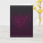 ケルトのハートのカード カード (黄色い花)