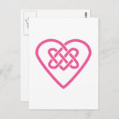 ケルトのハートのポストカード - 白い背景 ポストカード (正面/裏面)