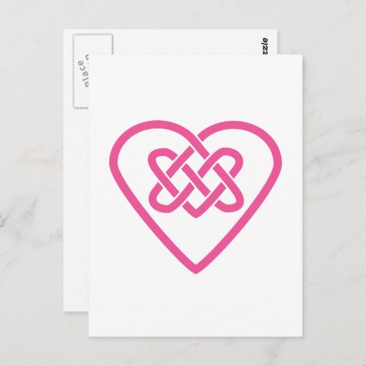 ケルトのハートのポストカード - 白い背景 ポストカード (正面/裏面)