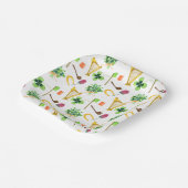 ケルトのハープ聖パトリックの日のパターン ペーパープレート (傾斜あり)