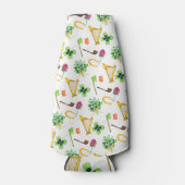 ケルトのハープ聖パトリックの日のパターン ボトルクーラー (正面)