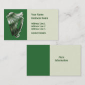 ケルトのハープ音楽テーマブックマークまたは名刺 名刺 (正面/裏面)