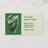 ケルトのハープ音楽テーマブックマークまたは名刺 名刺 (正面)