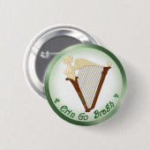 ケルトのハープ 缶バッジ (正面&裏面)