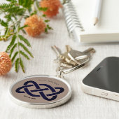 ケルトのラブノットシンボルシンプルパーソナライズされた キーホルダー (側面)