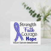 ケルトのリボン強さ信仰ホープ結腸がん ポストカード (スタンド正面)