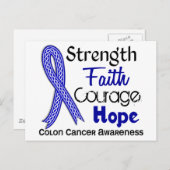 ケルトのリボン強さ信仰ホープ結腸がん ポストカード (正面/裏面)