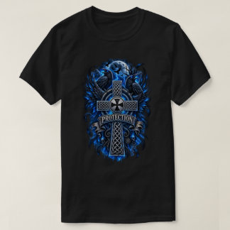 ケルトのワタリガラス保護クロス Tシャツ