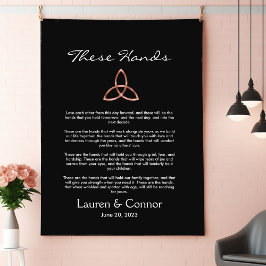 ケルトの三位一体の結び ウェディング誓約 ハンドファスティング タペストリー