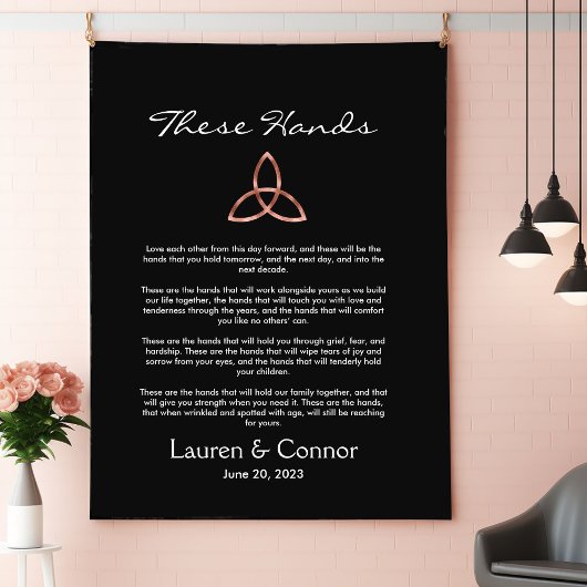 ケルトの三位一体の結び ウェディング誓約 ハンドファスティング タペストリー