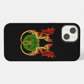 ケルトの三日月とドラゴン iPhoneケース (裏面横)