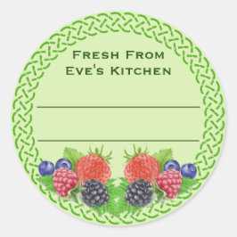 ケルトの丸い缶詰と混合ベリー ラウンドシール