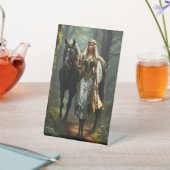 ケルトの乙女と馬 台座サイン (インサイチュ)