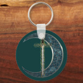 ケルトの剣と月 キーホルダー (正面)