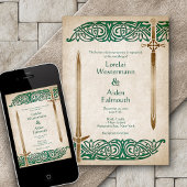 ケルトの剣の結婚式 招待状