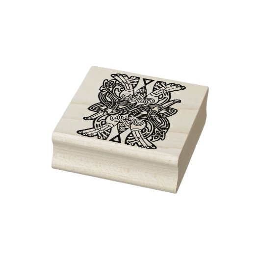 ケルトの動物のイラストレーションスタンプ ラバースタンプ (スタンプ)