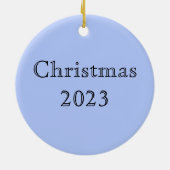 ケルトの北欧の冬のカラス セラミックオーナメント (裏面)